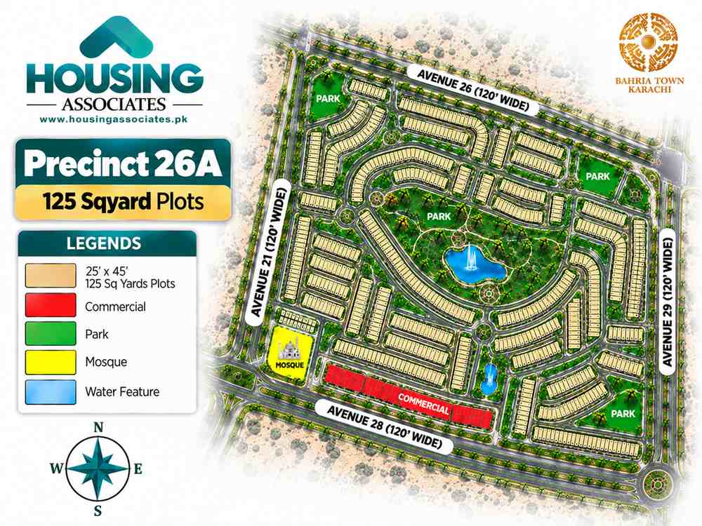 Precinct 26A HD Map Bahria Town karachi Bahria Town Karachi